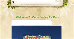 Desktop Screenshot of cedarvalleyrvpark.com