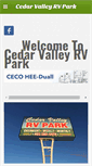 Mobile Screenshot of cedarvalleyrvpark.com